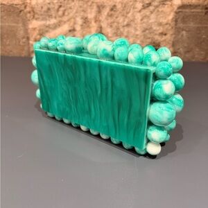 Cava Acrylic Clutch in Jade